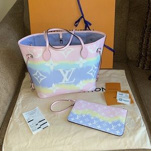 *NEW* Louis Vuitton Escale Neverfull 🩵💜💛
